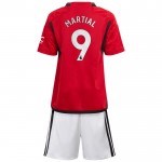 Nogometni Dresovi Manchester United Martial 9 Dječji Domaći 2023-24 Kratkih Rukava